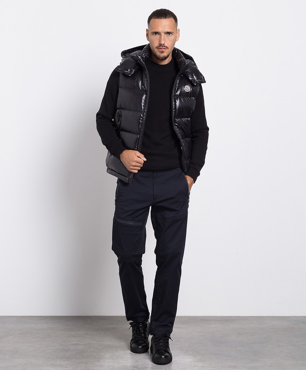 Moncler - Bormes down jacket with logo in black 1A0010068950