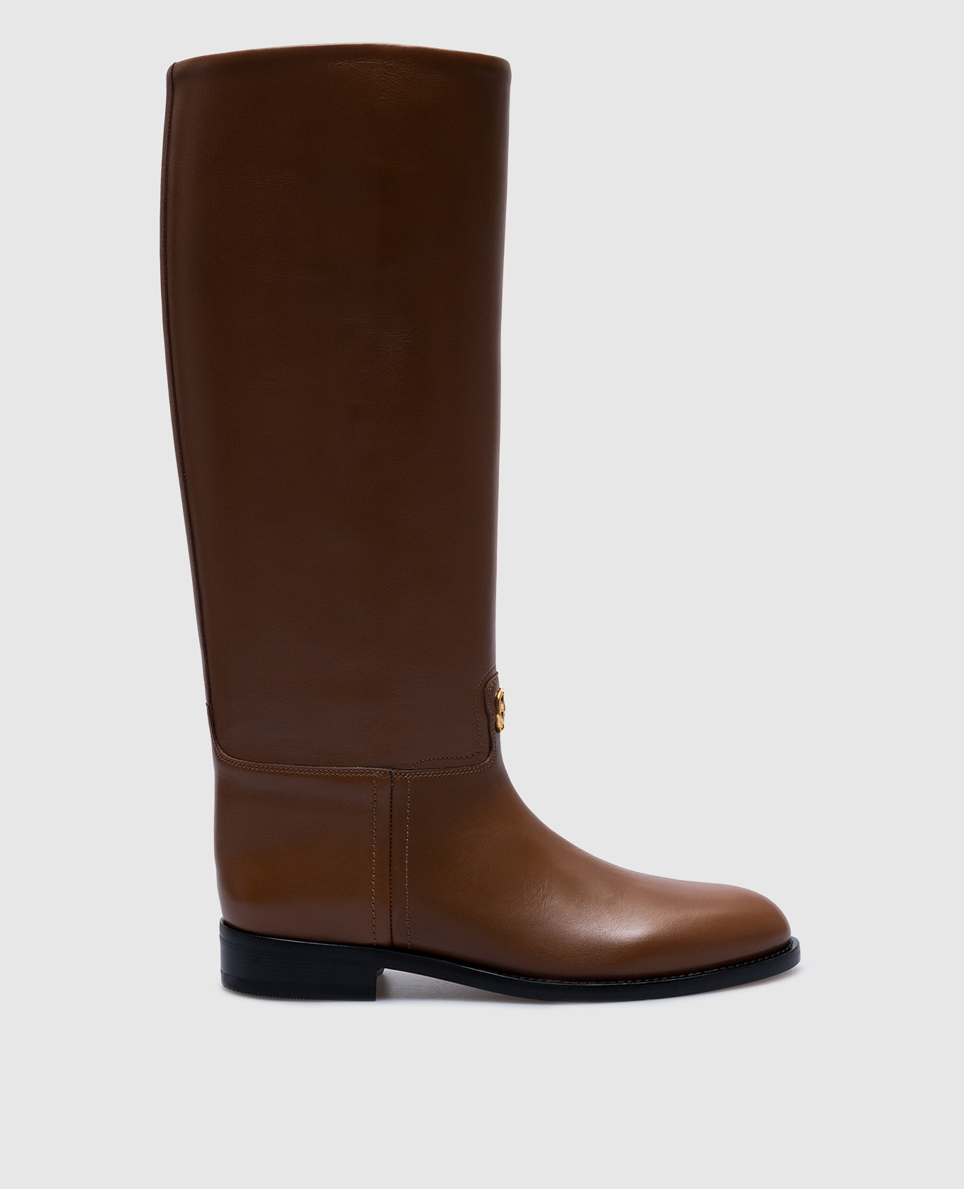 

Hollie logo boots in brown leather Bally, Коричневый