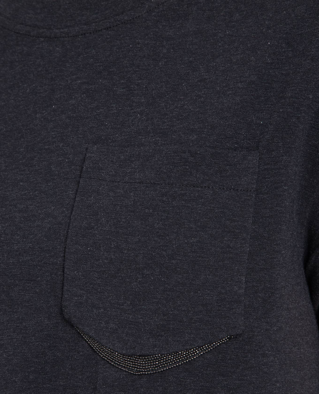 Gray t-shirt with monil chain Brunello Cucinelli 5