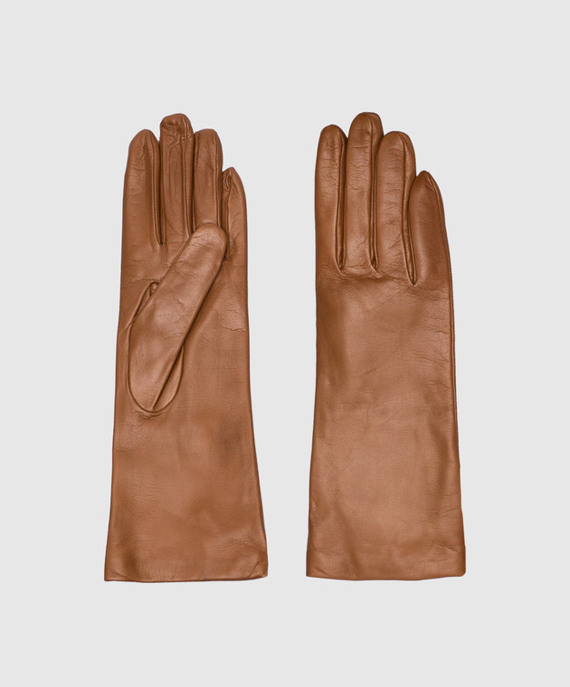 Caridei - Brown leather gloves 97 - shop with European delivery at Symbol