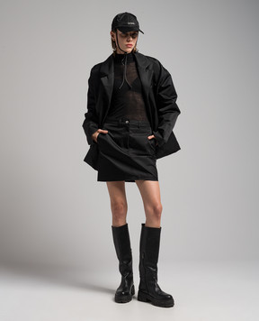 Nanushka Miray black mini skirt NW23PFSK01499