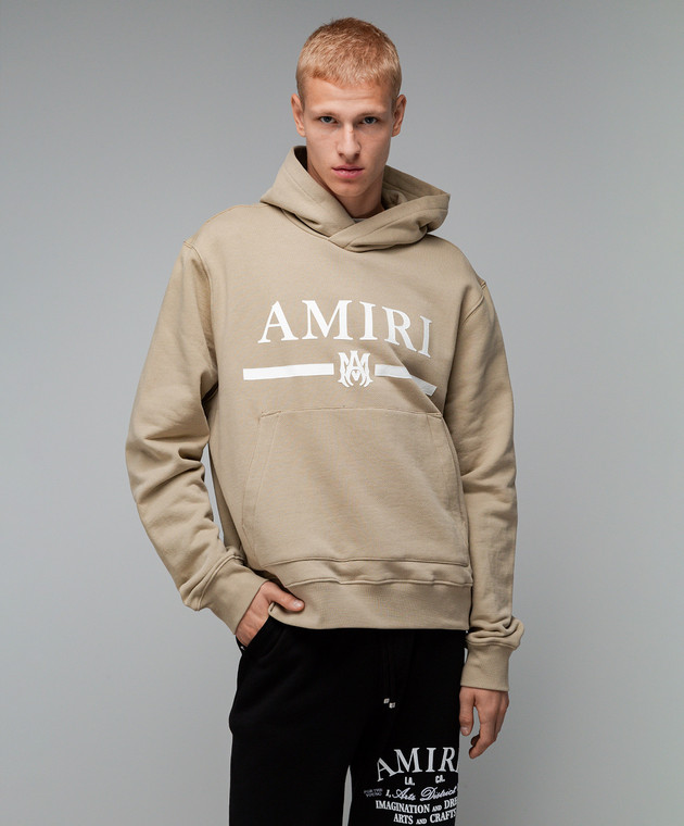 AMIRI Beige logo hoodie PF23MJL006 buy with Denmark delivery at Symbol