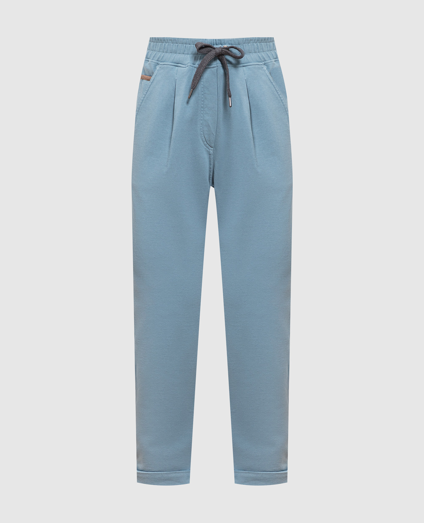 Blue sweatpants with eco-brass brunello cucinelli