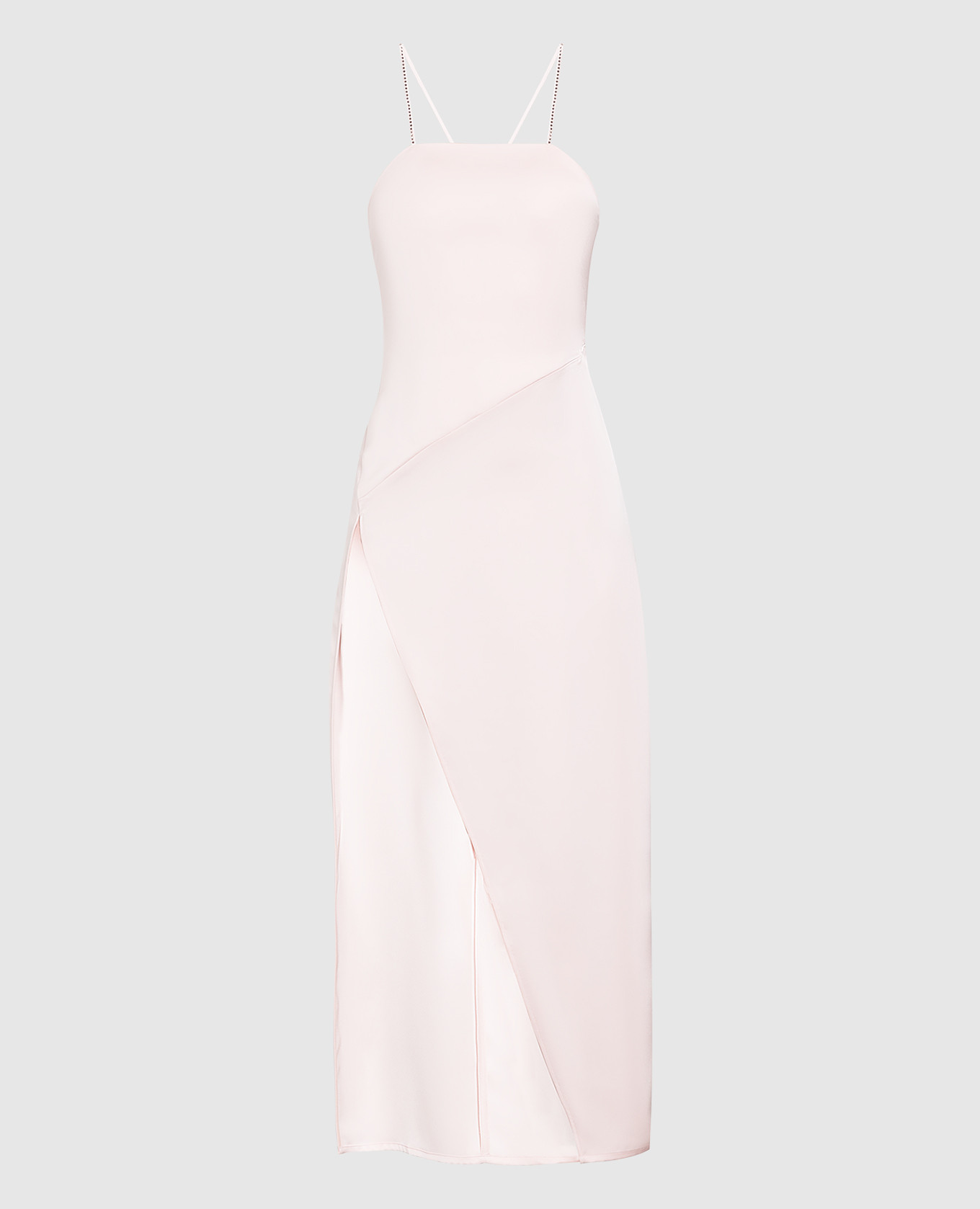 

Fujiko pink satin midi dress with crystals The Attico