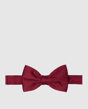 Stefano Ricci Children's burgundy butterfly made of silk with crystals YHSCSW222