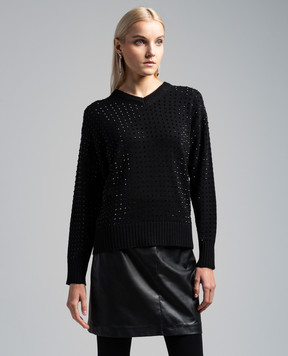 Max Mara Sportmax Uta black pullover with crystals UTA
