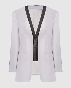 Brunello Cucinelli Gray jacket with monil chain MB0972551