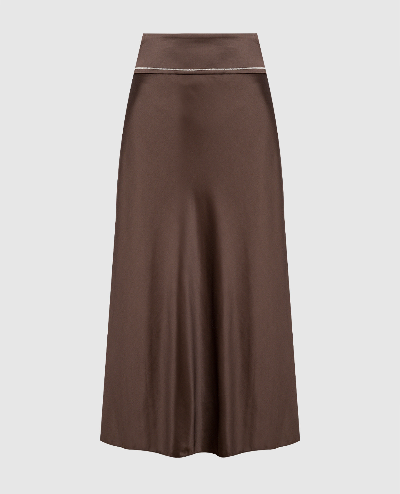 

Brown skirt with monil chain Peserico, Коричневый