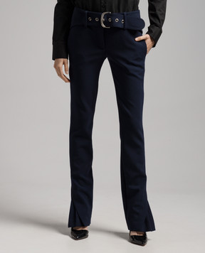 Off-White Blue pants made of wool OWCO010F23FAB001