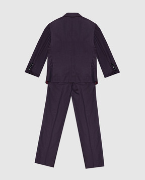 Stefano Ricci Children's purple suit made of wool Y1SF371900HC3490