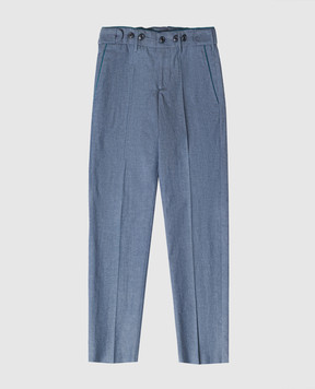 Stefano Ricci Children's blue pants Y1TEE90TA0BAR007