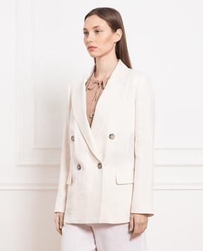 Peserico Beige double-breasted jacket S01428N02772