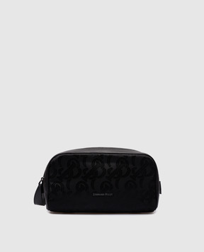 Stefano Ricci Black toilet bag with logo PP420G9UNRVHDK