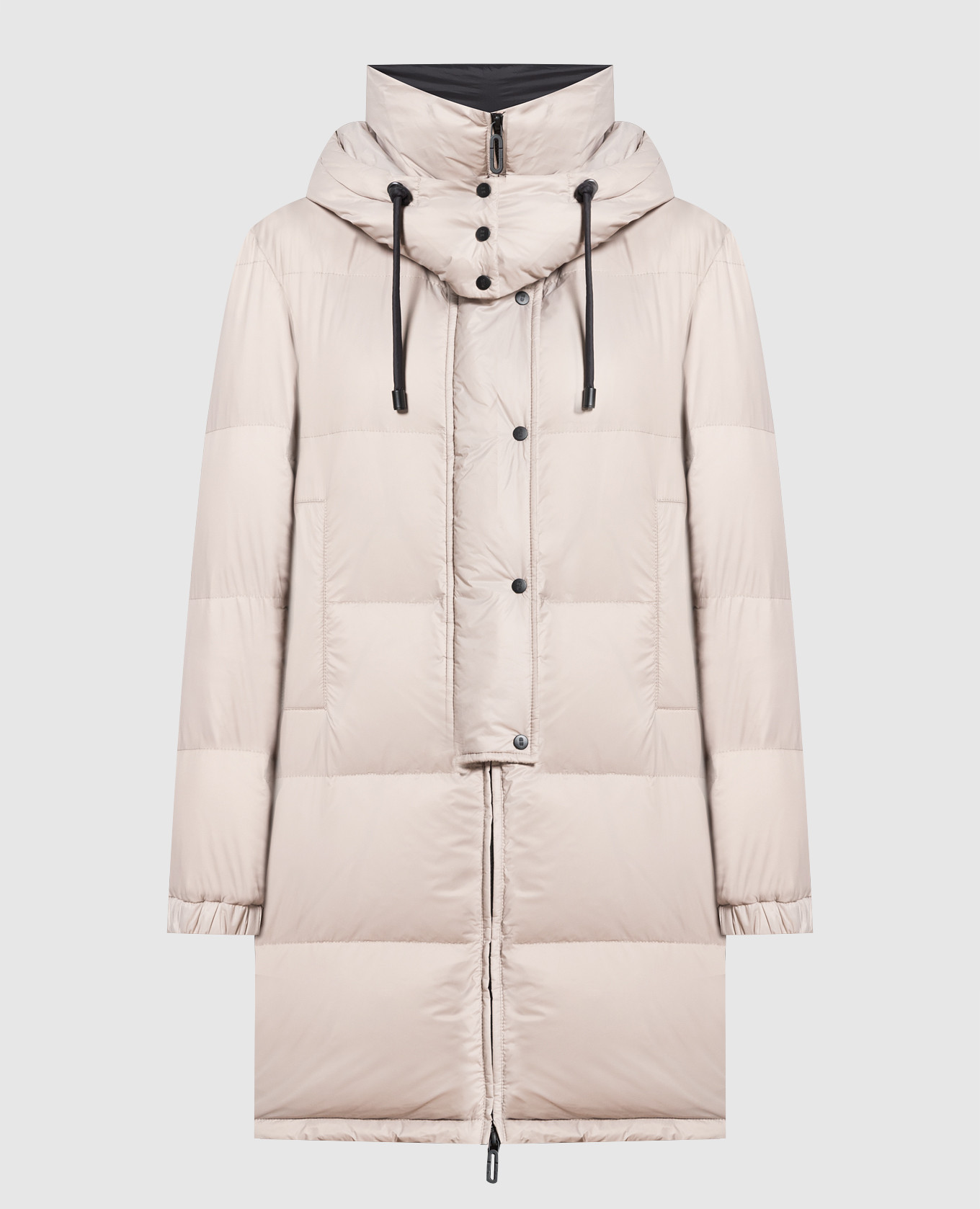 Gray down jacket with logo stilnology