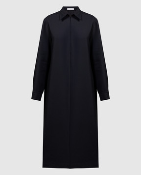 The Row Mable black midi dress 7496W483