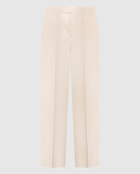 Magda Butrym Light beige silk trousers 177722