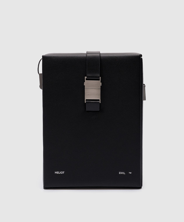 Heliot Emil - Black leather bag OVERT BOX 1543L03 - shop with