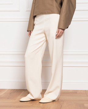 The Row Light beige silk trousers 6029W2168