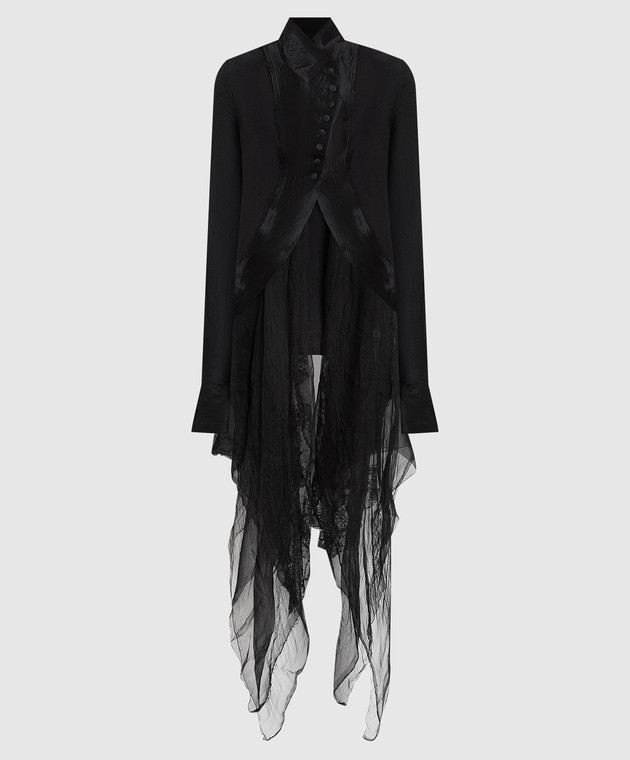 Marc Le Bihan - Black jacket of asymmetric cut 22916 - shop with