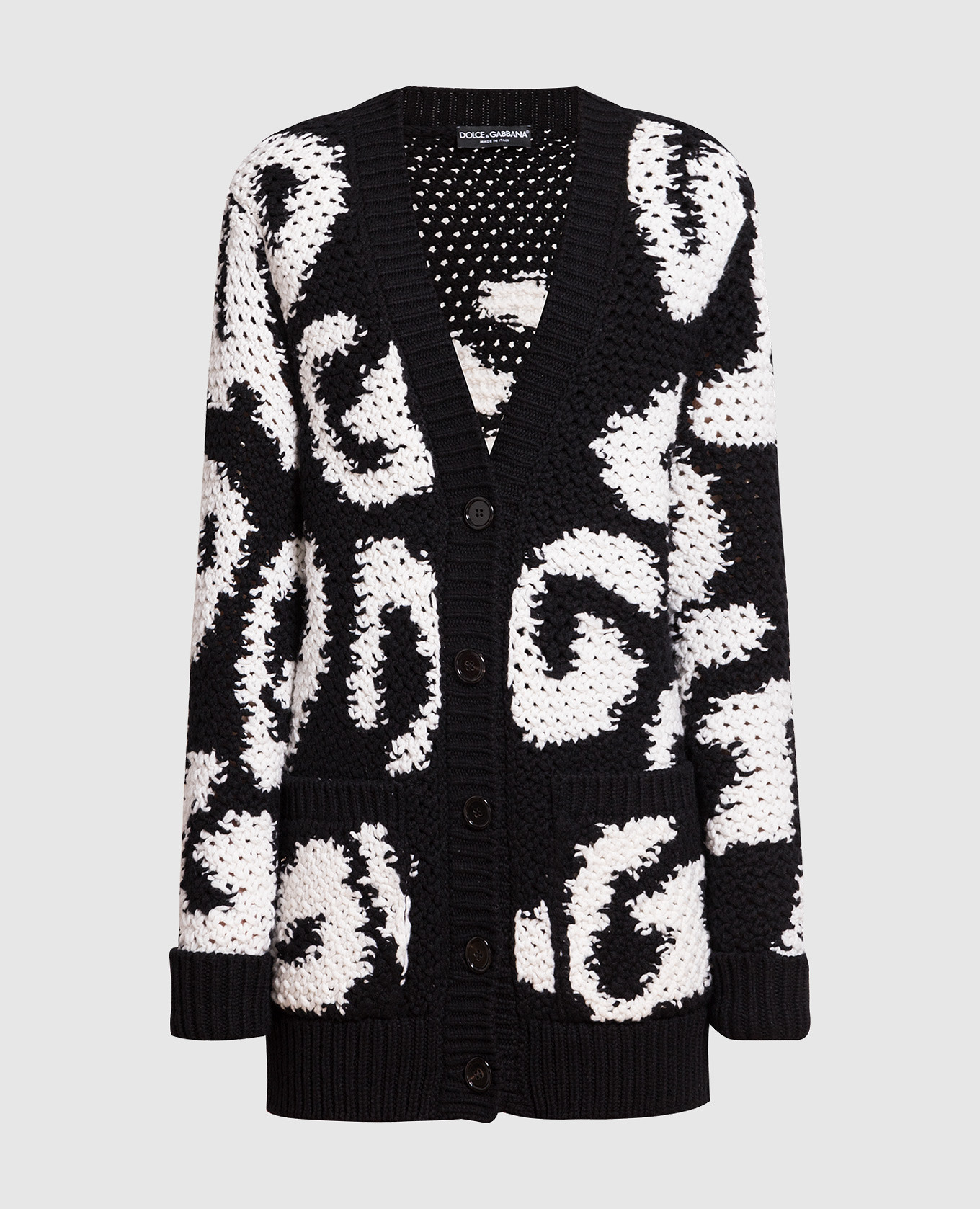 

Black cardigan in contrasting DG pattern Dolce&Gabbana