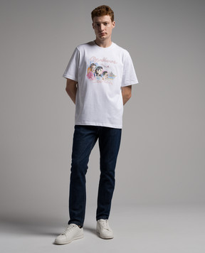 Casablanca White t-shirt with a print MF23JTS00116