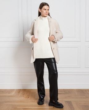 Simonetta Ravizza White wool and cashmere sweater MORZINE
