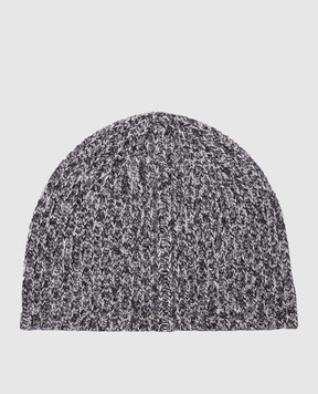 JOSEPH Black melange cashmere hat JF008217