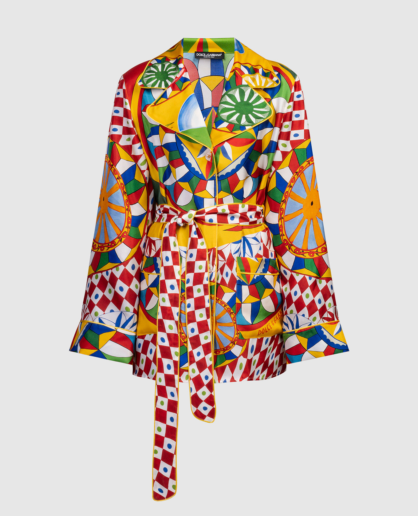 

Carretto print silk blouse Dolce&Gabbana, White