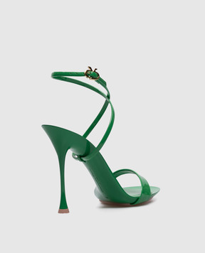 Gianvito Rossi Spice green patent leather sandals G3217495LAC