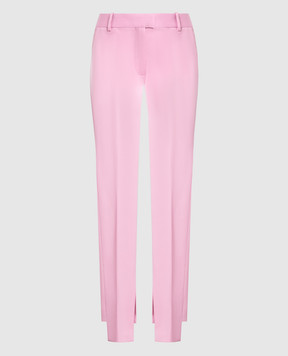 The Attico Abram pink asymmetric trousers 227WCP93W027