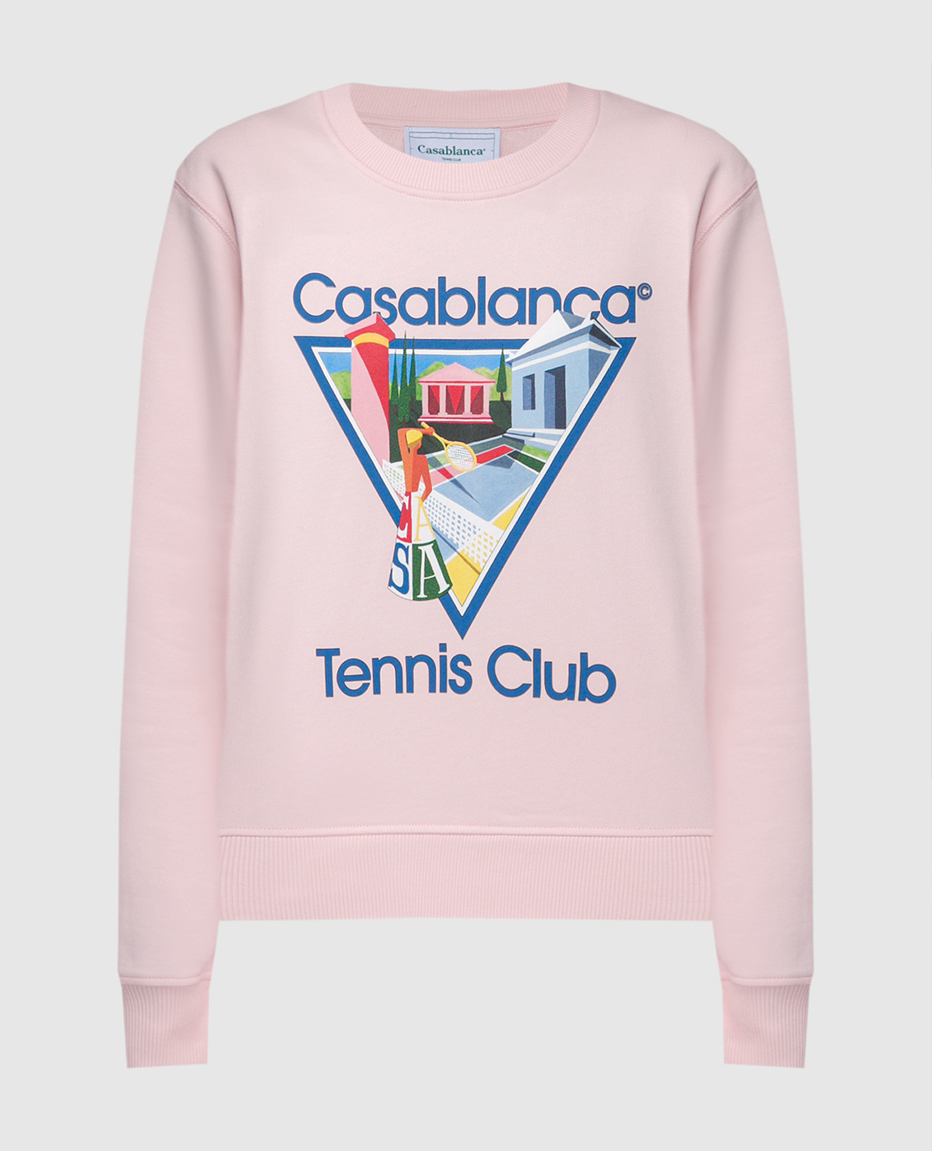 Tシャツ・カットソー CASABLANCA Women Tops WPF25JTS02002 TENNISCLUBICON PINK Casablanca: Pink Tennis Club T-shirt | SSENSE