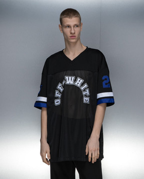 Off-White Black Football Ow T-Shirt OMAA169S24JER001