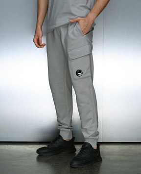C.P. Company Gray logo joggers MSP017A005086W