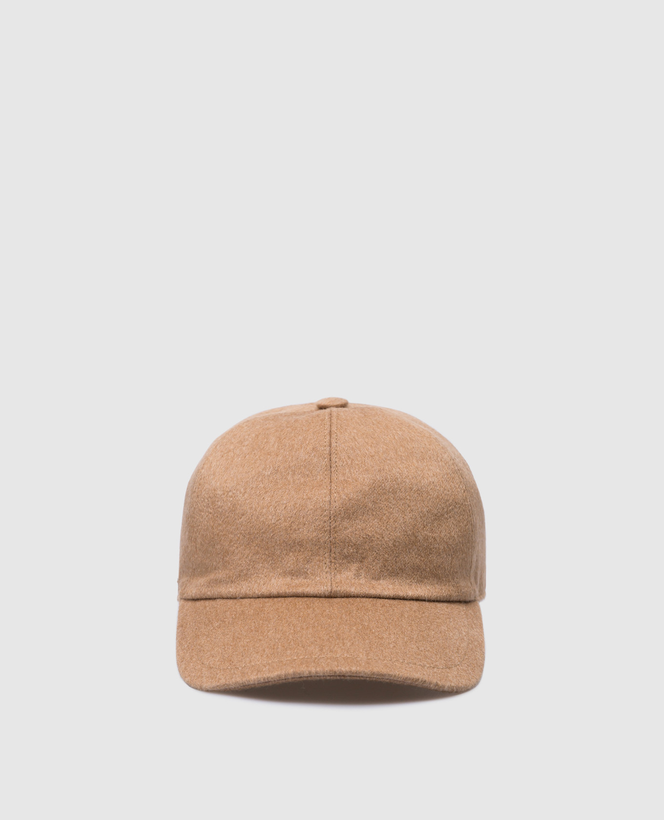 

Brown cashmere cap with metallic logo Enrico Mandelli