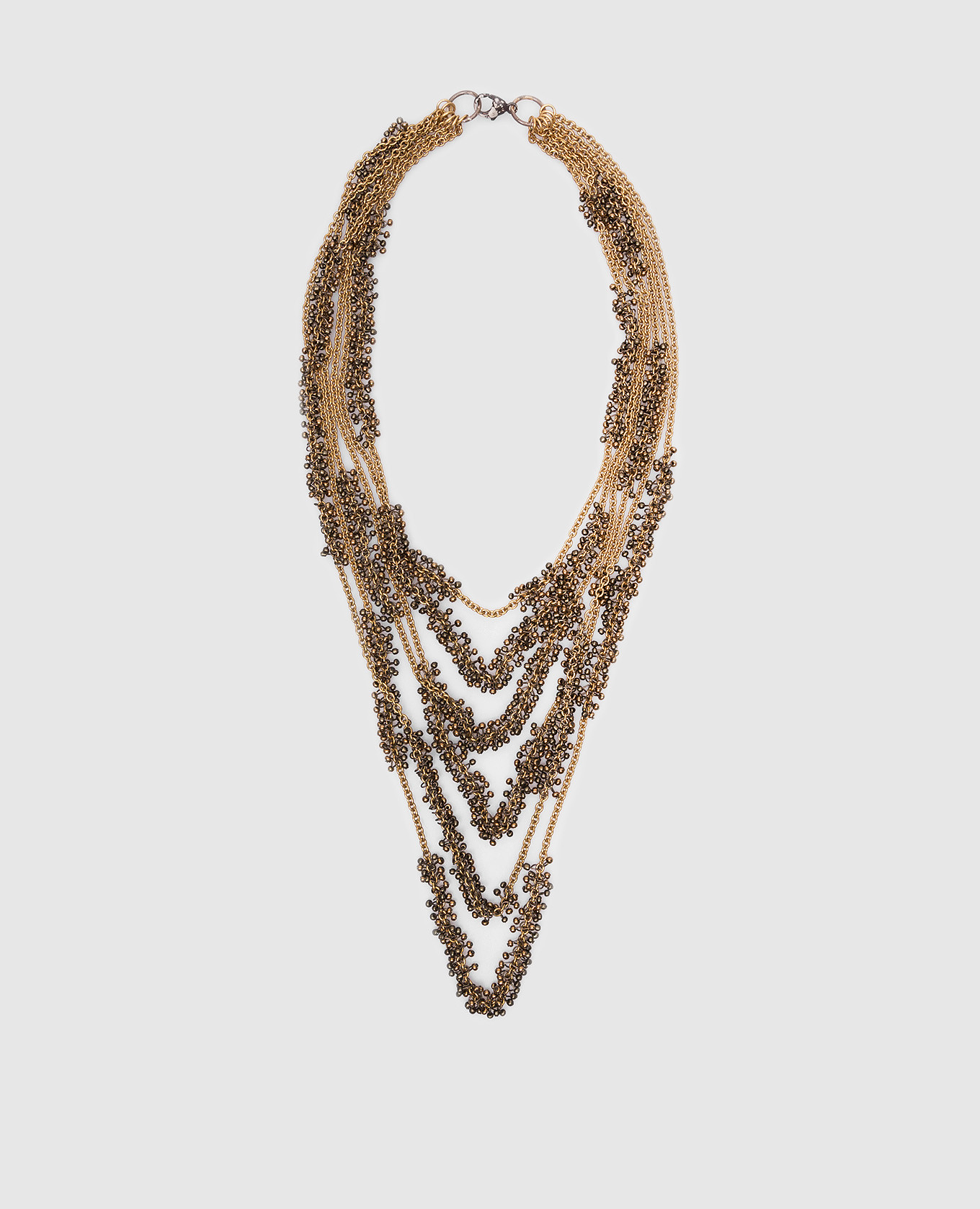 

Golden multi-tiered necklace Marc Le Bihan
