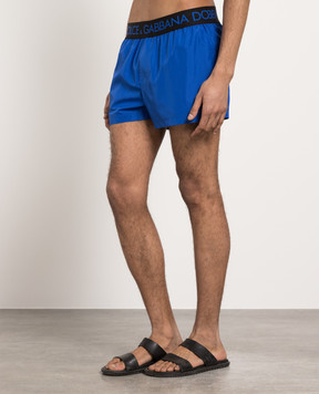 Dolce&Gabbana Blue logo swim shorts M4B44TFUSFW