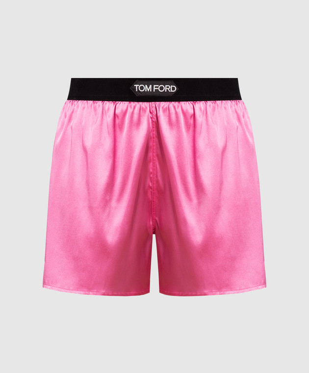 Tom Ford - Pink logo silk shorts SH0021FAX881 - online kaufen bei