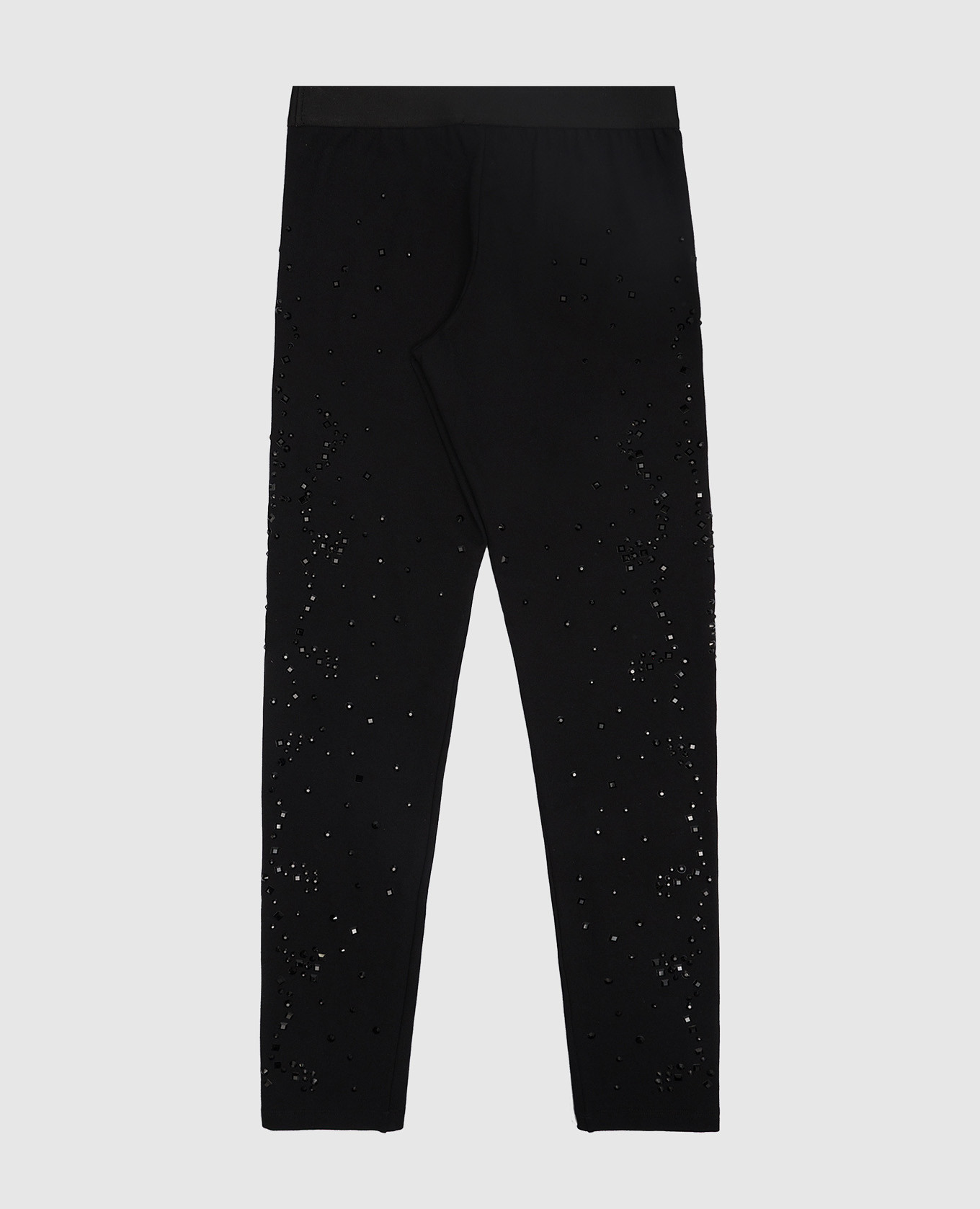 Children's black leggings with crystals Dolce&Gabbana 2