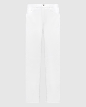 Toteme White jeans with logo patch 241WRB1046FB0083