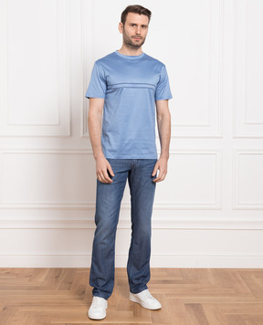 Stefano Ricci Blue jeans with a distressed effect MST31S2010T0065