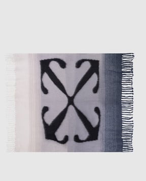 Off-White Wool plaid with Arrow logo pattern with gradient effect OHZL013G23KNI001