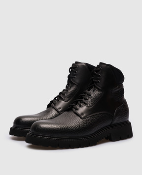 Doucal's Black combination boots DN3256BLDGPF690
