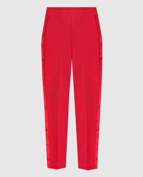 Vicolo Red pants with stripes TE0044