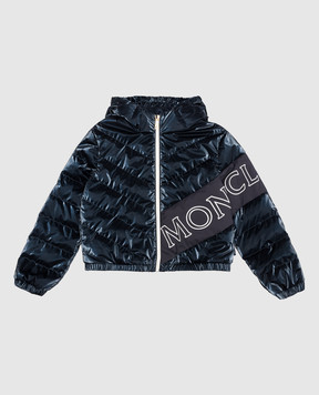 Moncler ENFANT Vonnes baby blue down jacket with logo 1A0002553A3H46