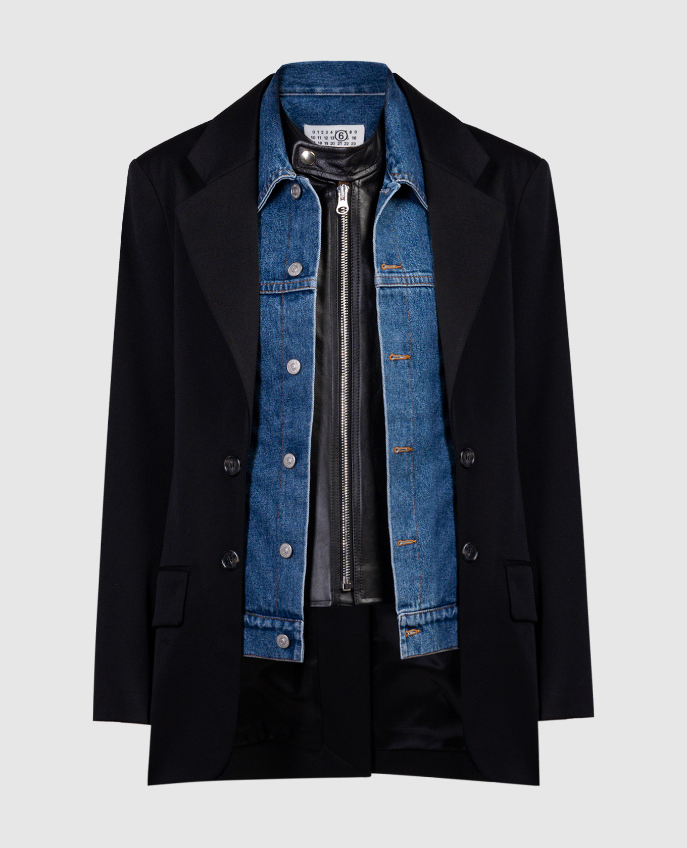 

Black double construction jacket Maison Margiela MM6