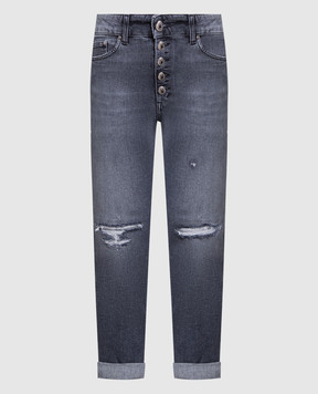 Dondup Gray jeans with a distressed effect DP268BDS0215DGI4