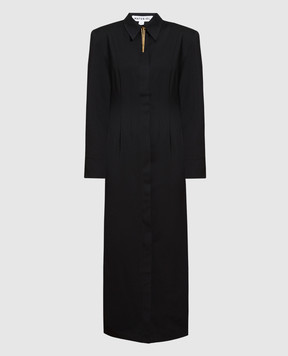 Materiel Black shirt dress with chains MPF23N1865DRBK