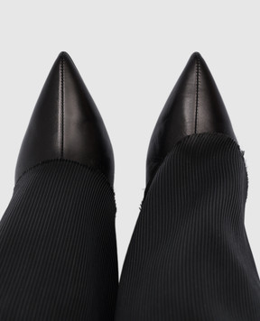 Babe Pay Pls Black leather boots with lighting 5139521004
