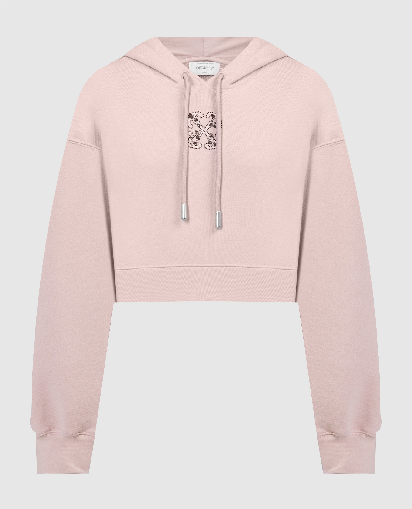 

Pink hoodie with logo emblem print Off-White, Розовый