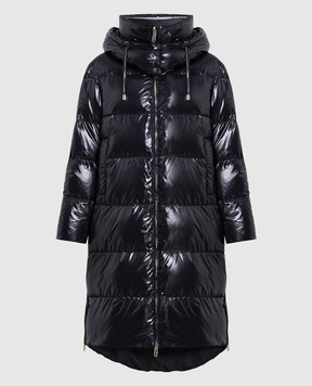 Stilnology Black down jacket with logo 65T58BIS